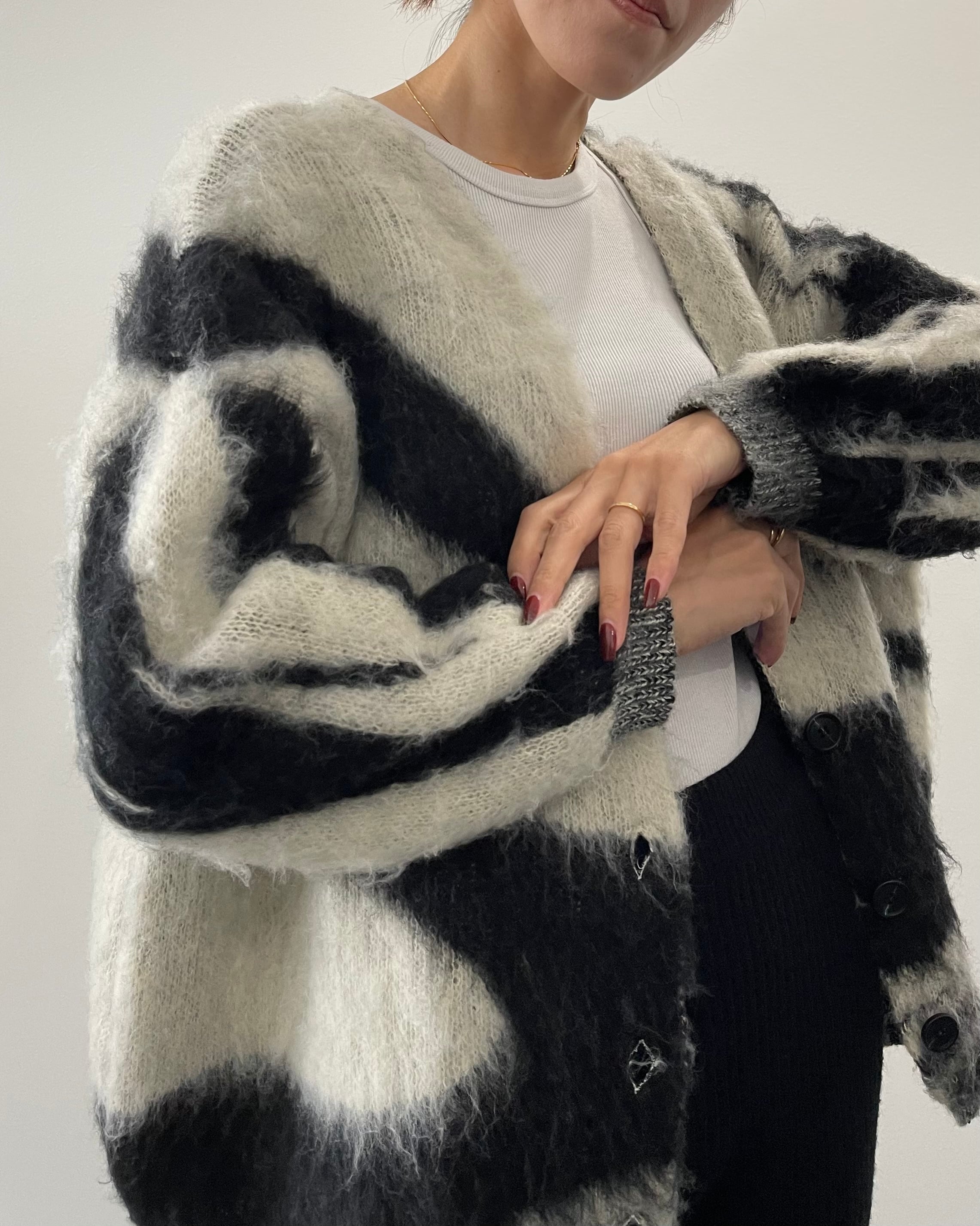 accent brushed cardigan