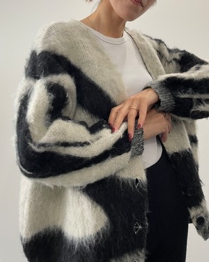 accent brushed cardigan