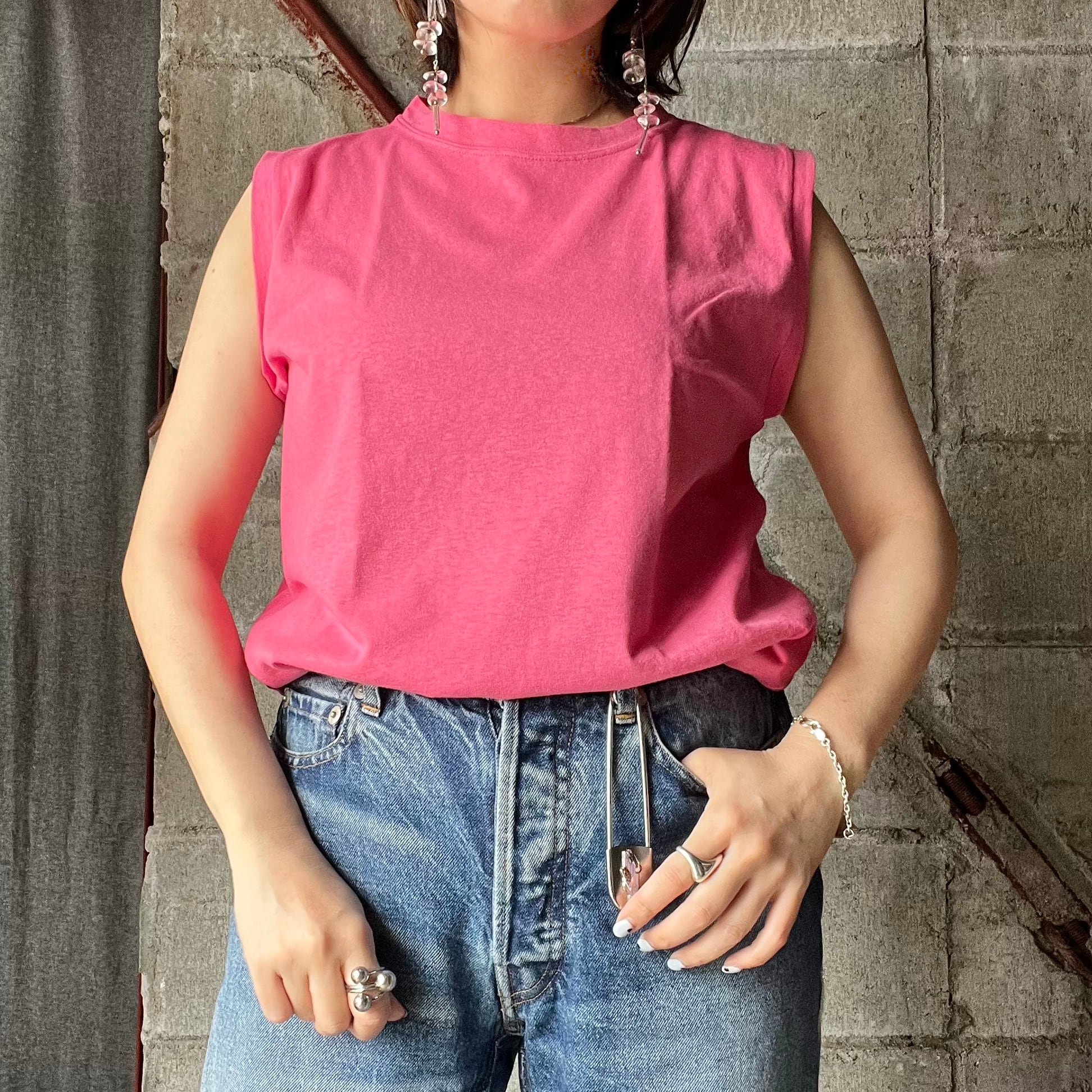 HOLIDAY】 SUPER RIB PADDED SHOULDER CREW-NECK L/S TOPS（TULIP） | olaf