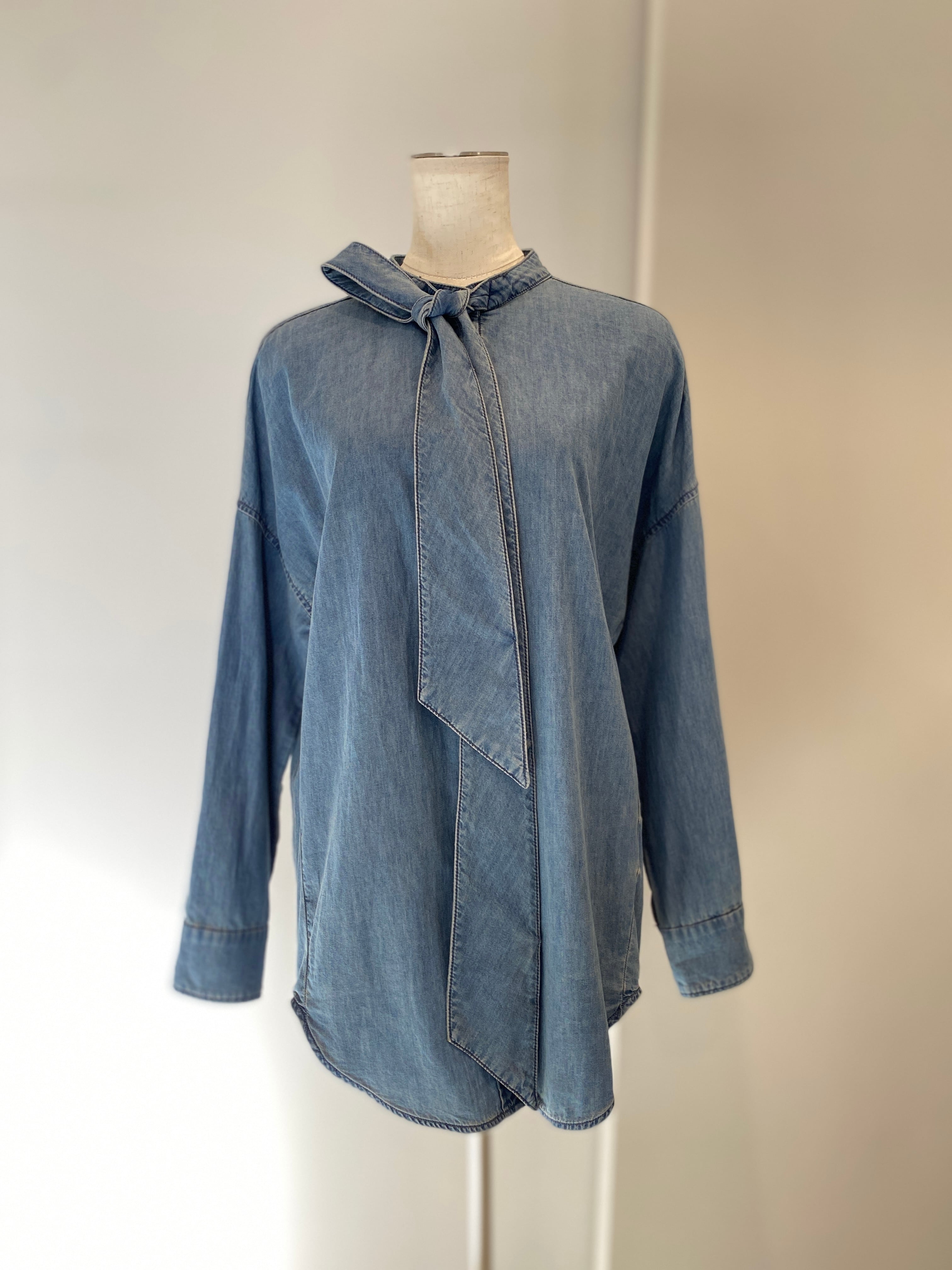 PASSIONE】ボウタイデニムブラウス 536912 | MIEL select shop