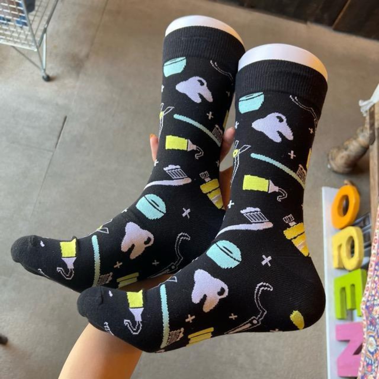 TOPANGA SOCKS Men's　Dentist　靴下　メンズソックス　歯医者　歯　足元ファッション　プチギフト