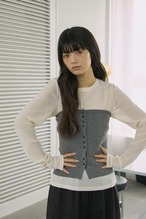 DU260731 Bustier Set Velours long Sleeve Tops