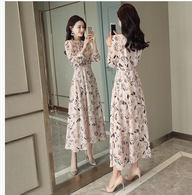 ワンピース 花柄 ワンピース レディース 春夏 マキシワンピース 長袖