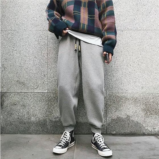 全2色 スウェット ジャージ パンツ 無地 ウエストゴム カジュアル