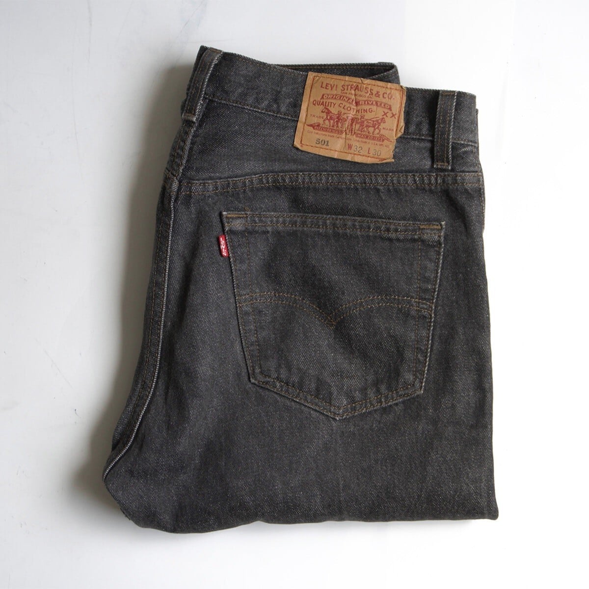 misa様 デニム 32黒 DENIM HUGE DETAIL PANTS w KIDS STICKER(36 BLACK