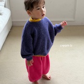 韓国子供服 / 26winter / cream bbang / ポカポカアンゴラニットTシャツ / キッズ / 冬服 *XXS~XL*
