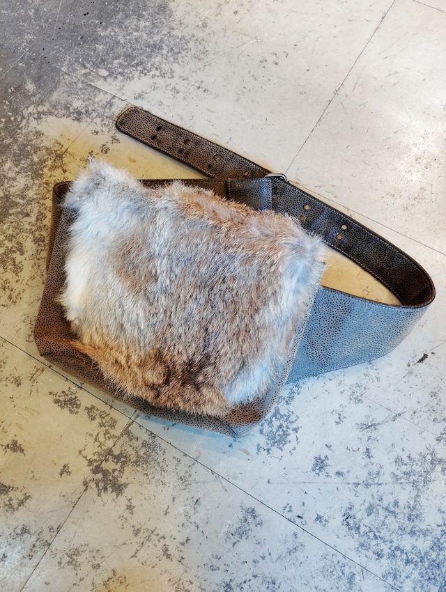 fur waist bag