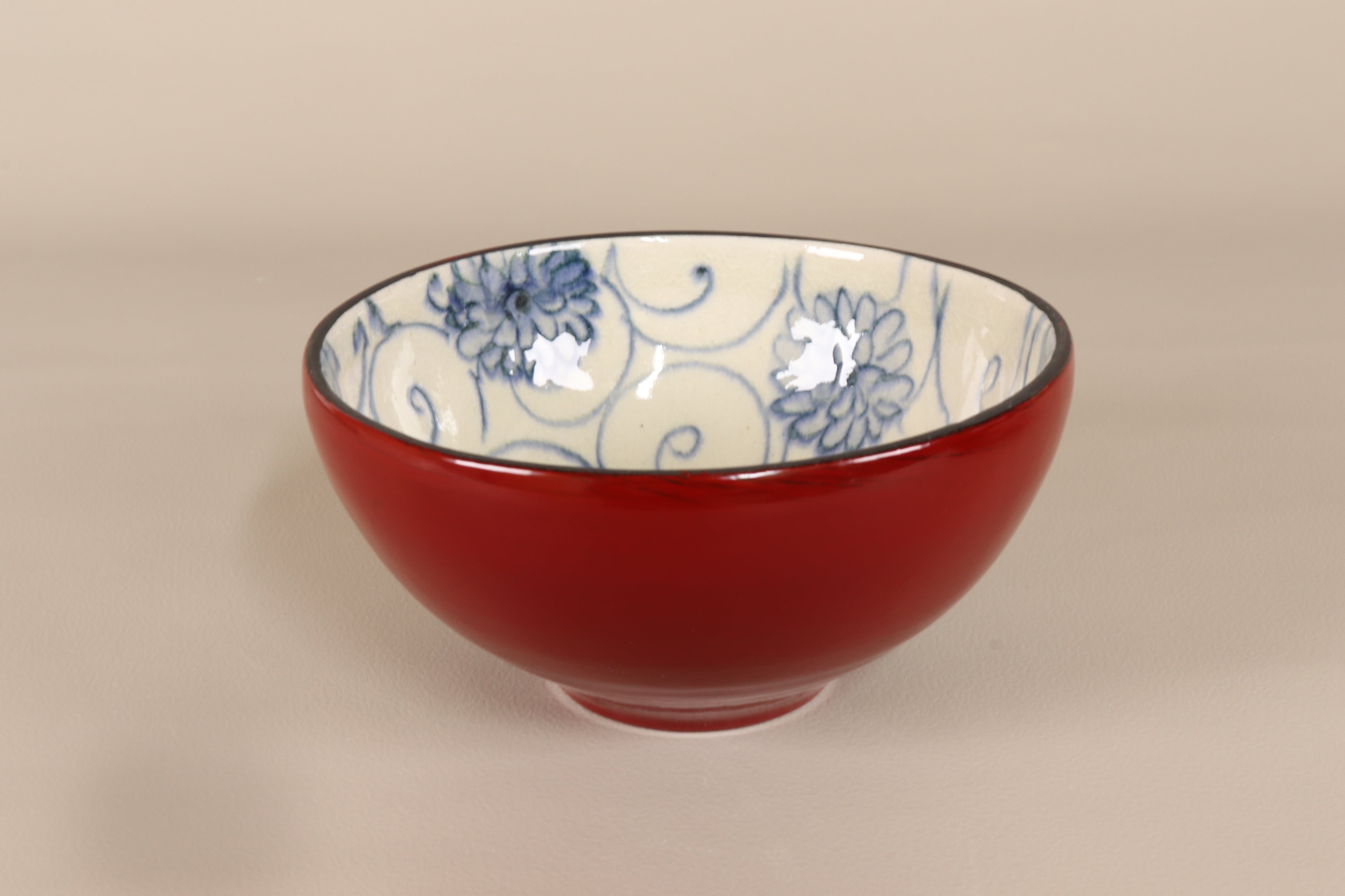 漆陶 小碗 花唐草【アウトレット】