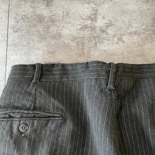 40-50s フレンチワーク ストライプ ブラック パンツ 詳細写真11