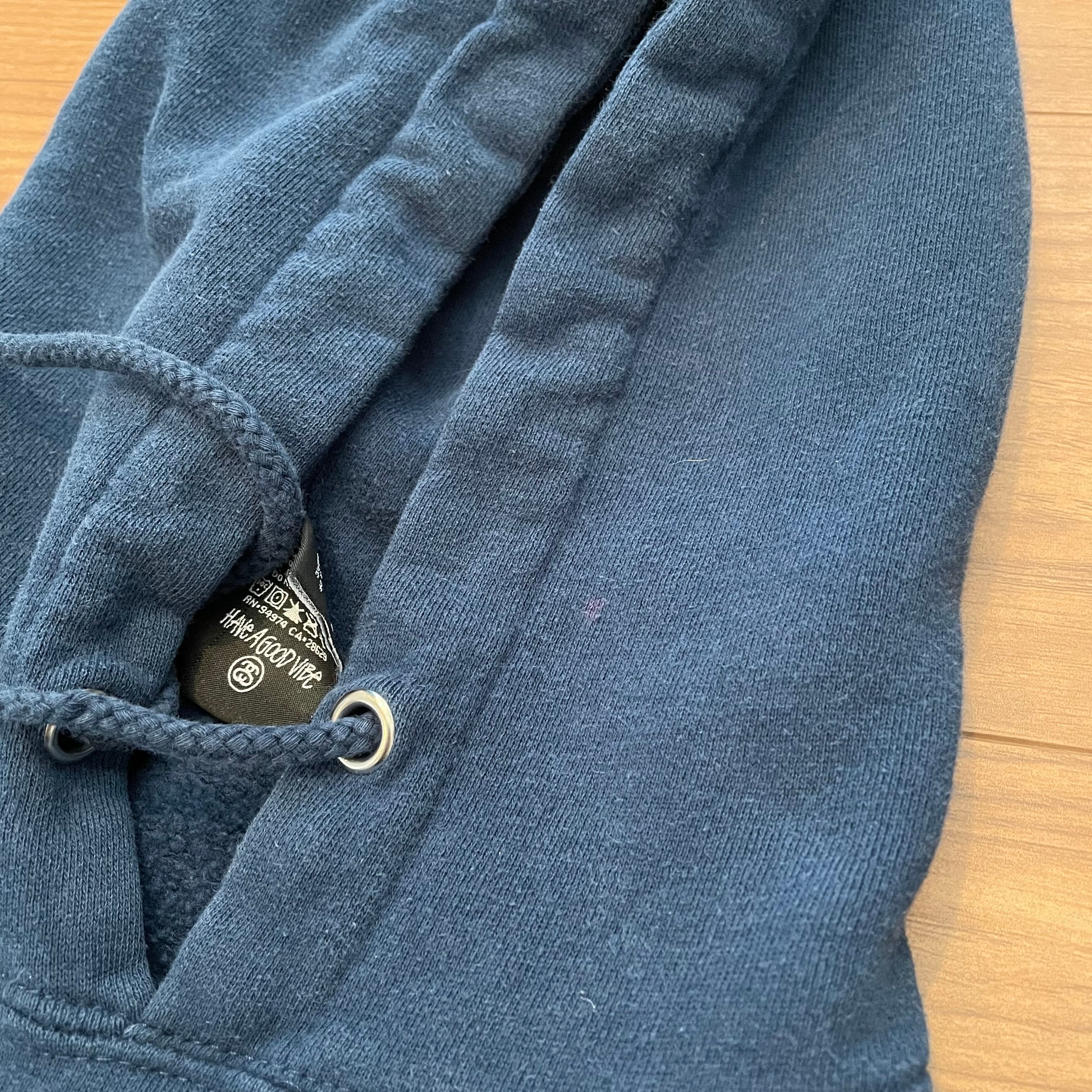 着丈72cmUSA製　OLD STUSSY ジップブルゾン　ブラック　コットン　紺タグ