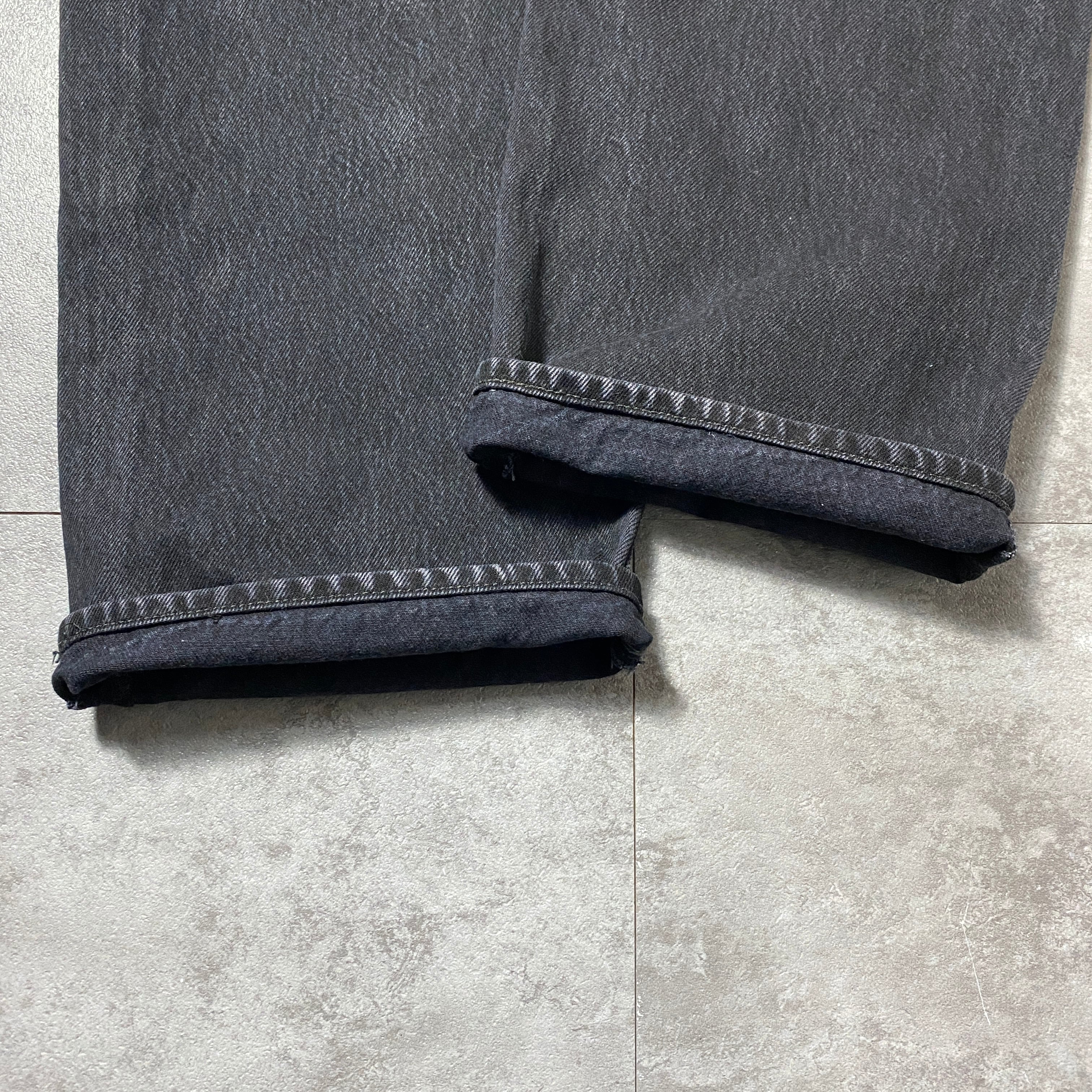 W40 L30】Levis 501 リーバイス ボタンフライ 先染めブラックデニム