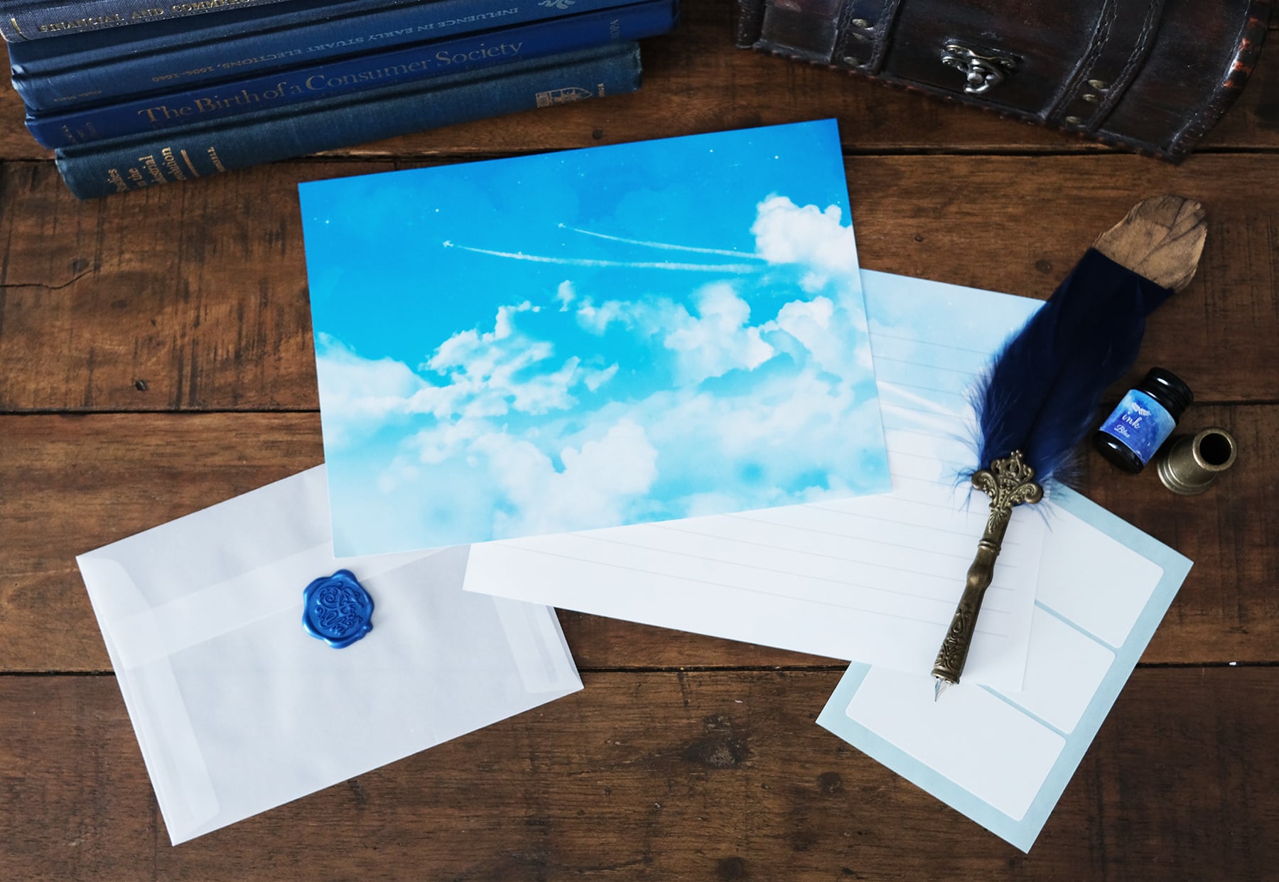 レターセット・便箋】飛行機雲 | LALA CloveR.幻想的雑貨屋 - 星と宇宙