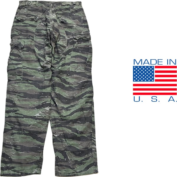 1点物◇USA製アメリカ軍タイガーカモ迷彩柄カーゴパンツ古着メンズML