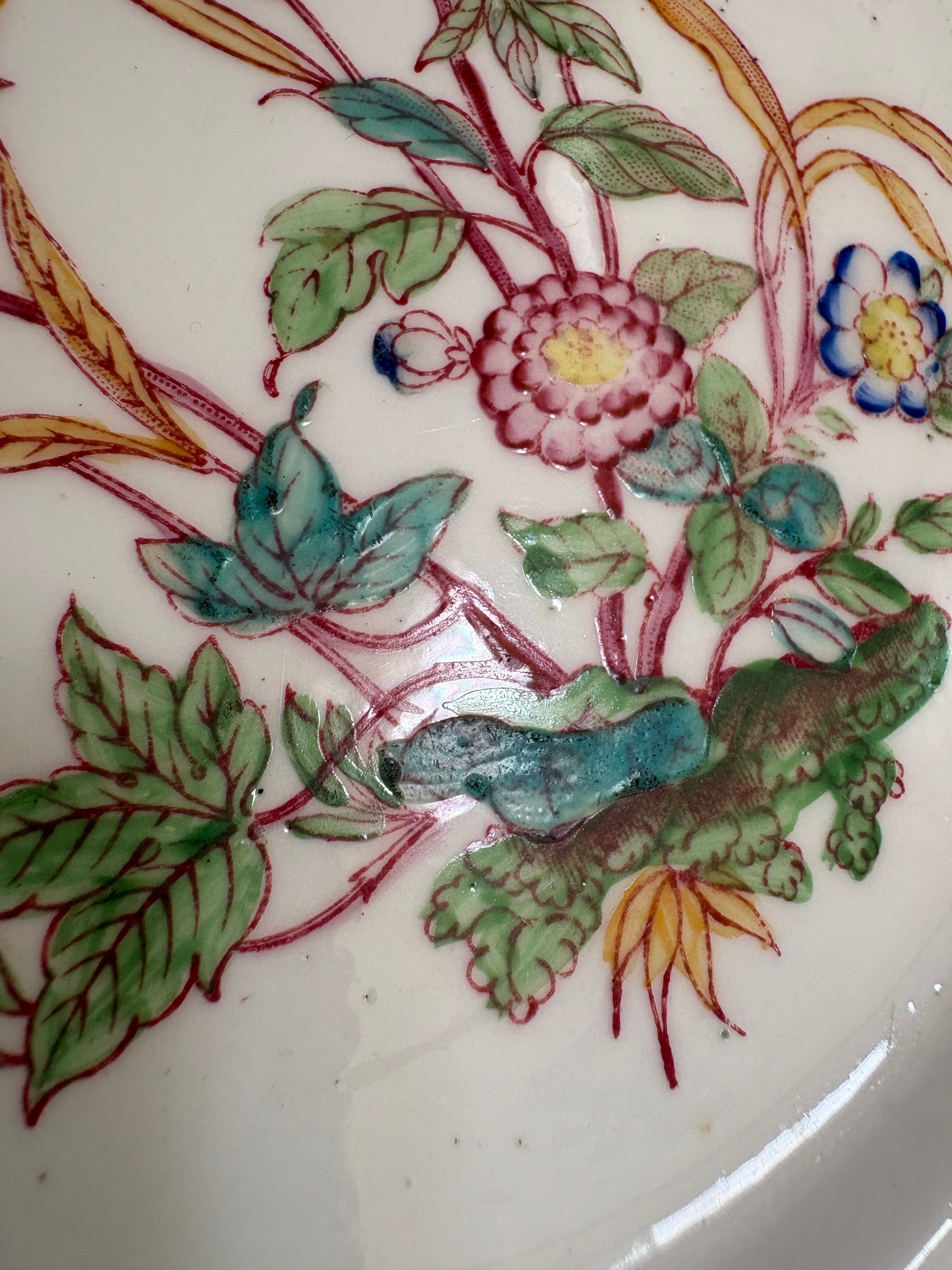 希少　美品　サルグミンヌ　ミントン　コンポティエ　フランスアンティーク フランス/サルグミンヌ(SARREGUEMINES)MINTON（ミントン）コンポティエ