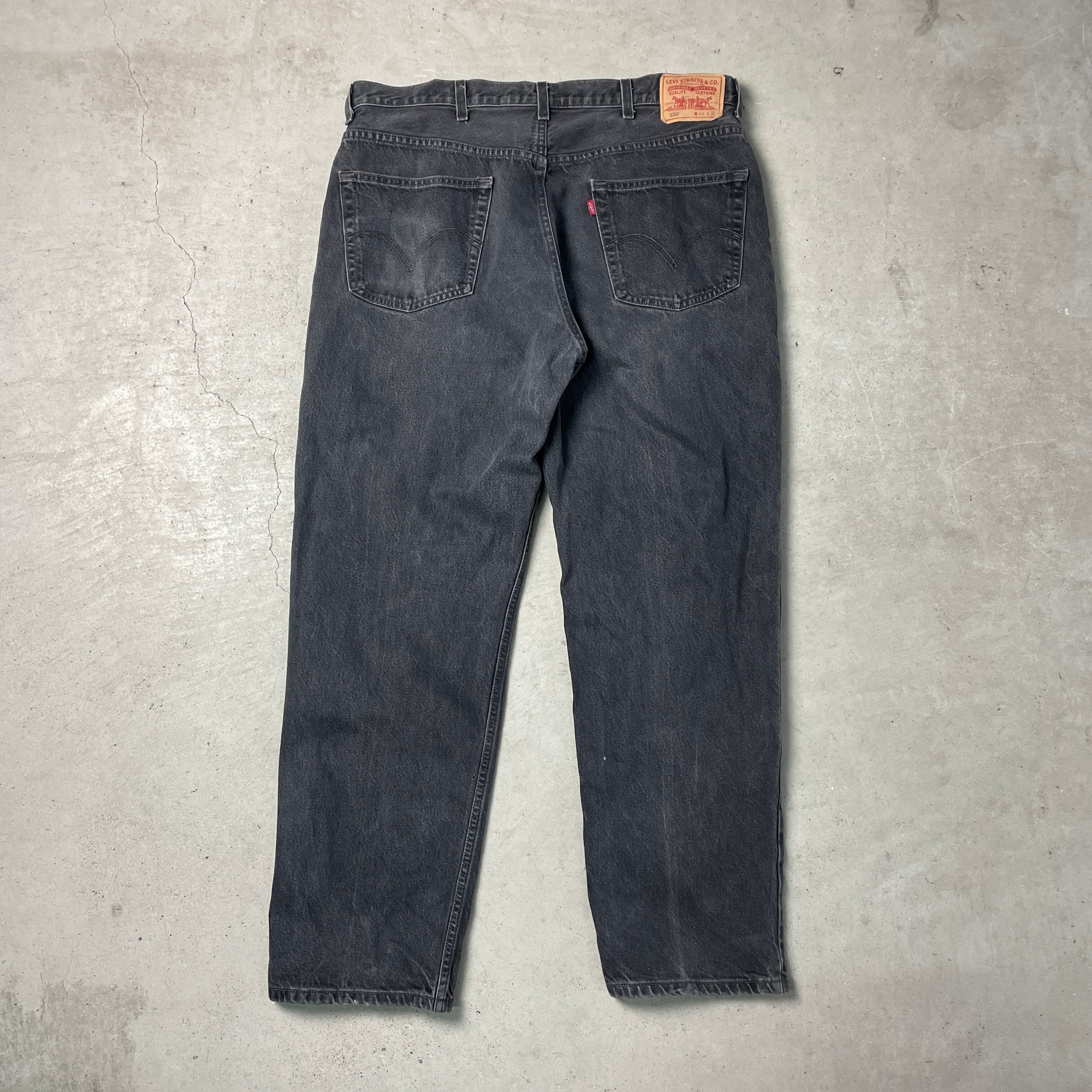 00年代 Levi's リーバイス 550 RELAXED FIT ブラック デニムパンツ