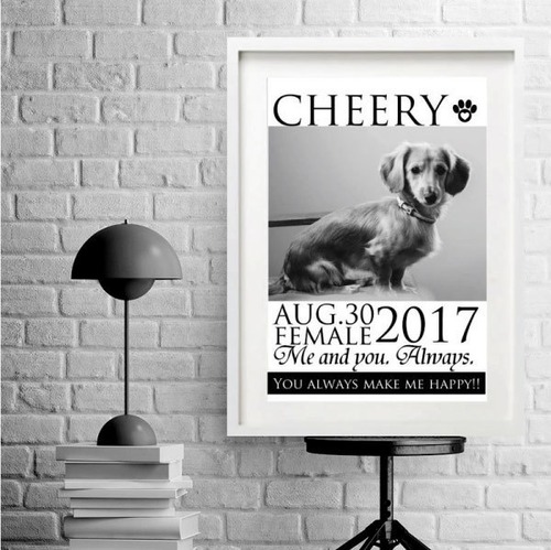 SILHOUETTE#DOG POSTER(A4)