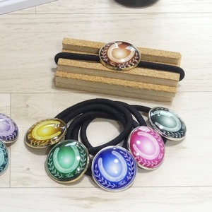 ヘアゴム　蹄鉄　12色(ガラス版)