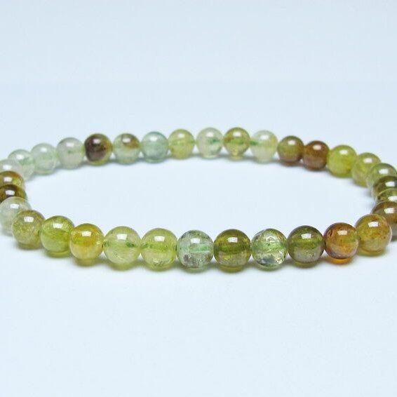ツァボライト ブレスレット 6mm 一点物 メール便可 111-49779