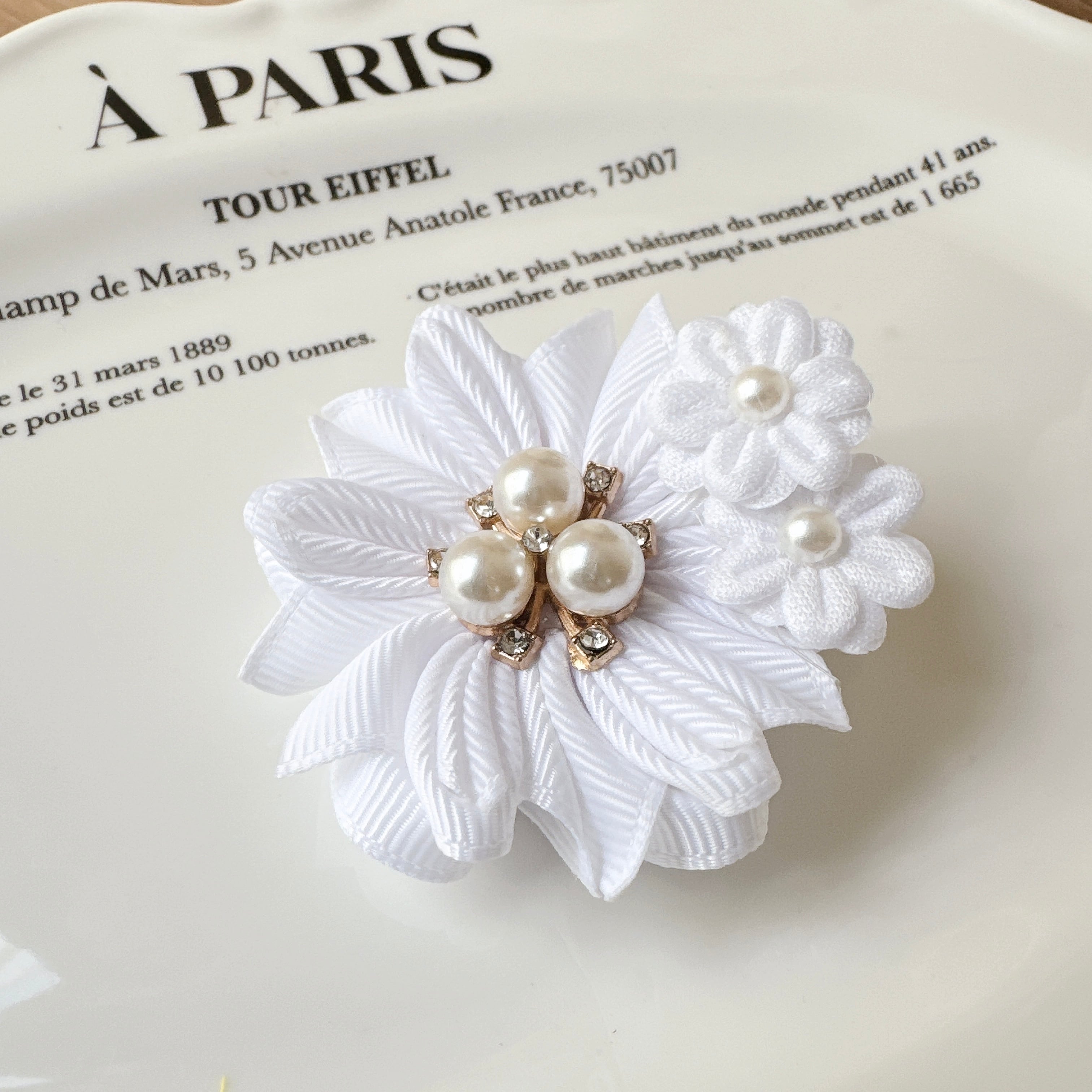 パールが可愛いお着物パッチン