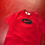 00s NIKE ロゴTee 赤　ナイキ　L ストリート