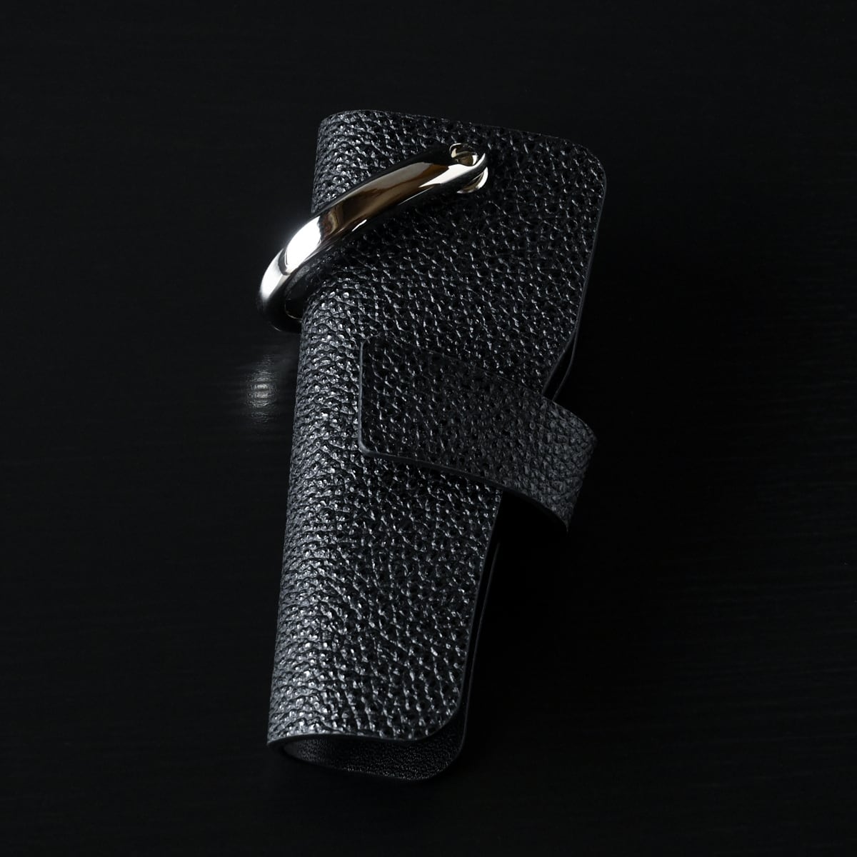 スリムキーケース【黒桟革】 | enfoque