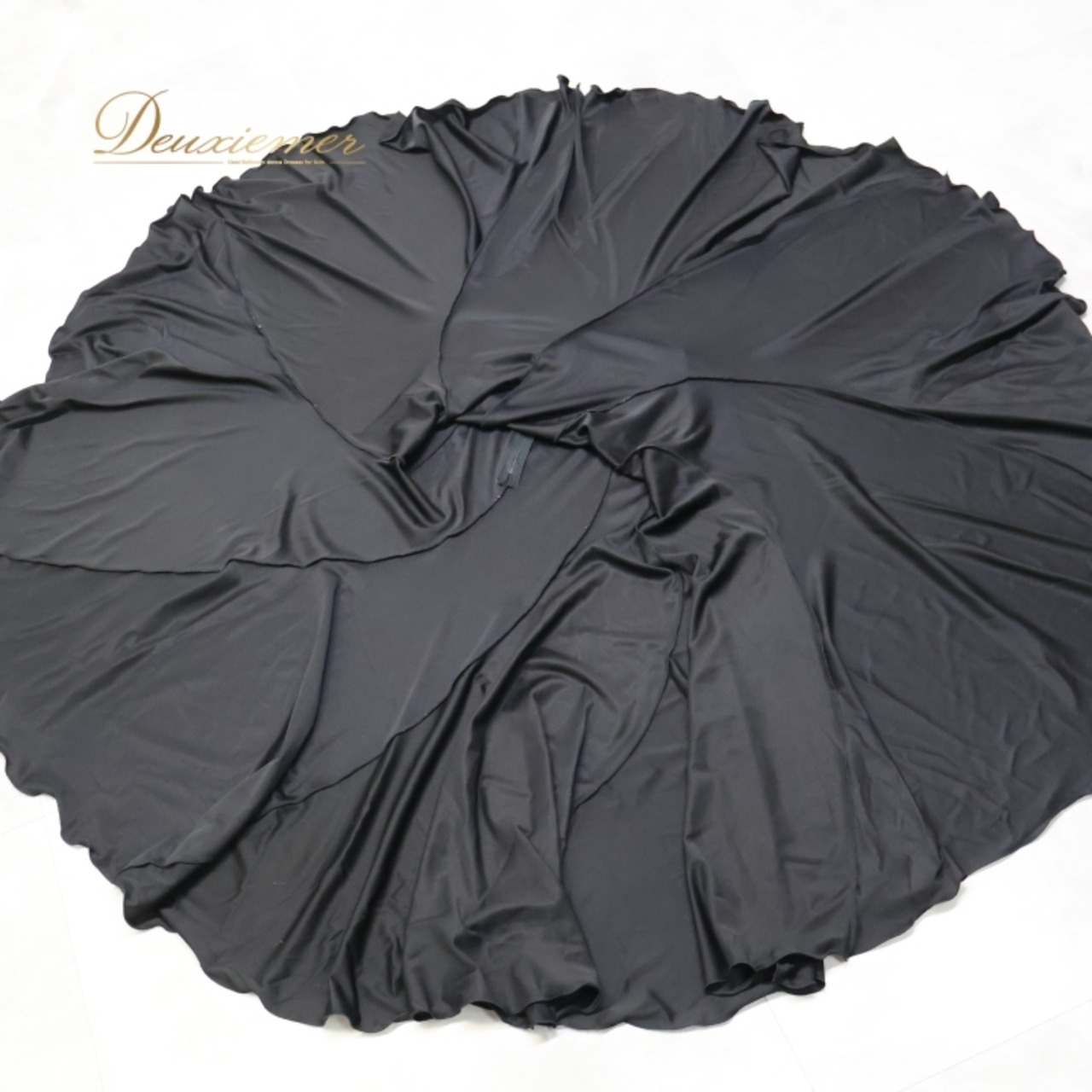 フラメンコ 衣装 ファルダ スカート ブラック系 チャコット Chacott 黒 無地 シンプル 練習 レッスン ペチコート インナー 伸縮 ストレッチ 日本製 オールブラック ダンス衣装 上品