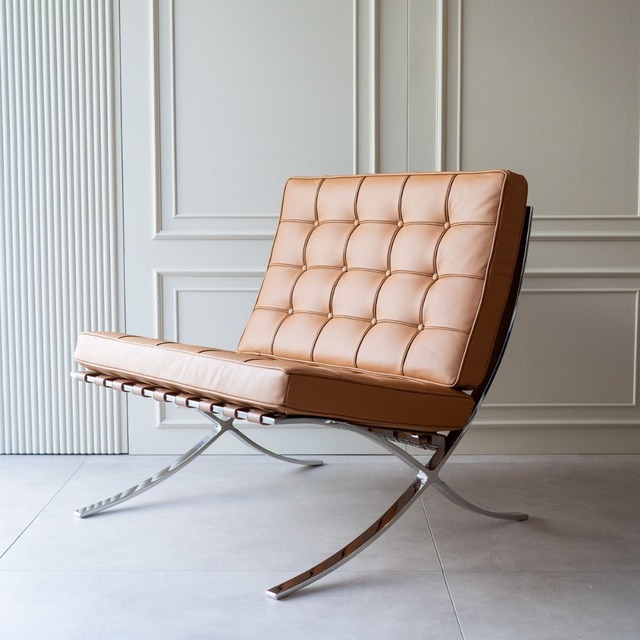 BARCELONA CHAIR 1 SEAT Leather Brown / バルセロナチェア シングルソファ ブラウン ミース・ファン・デル・ローエ