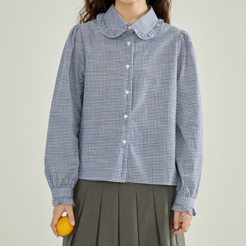 千鳥格ボタンダウンシャツ M1028