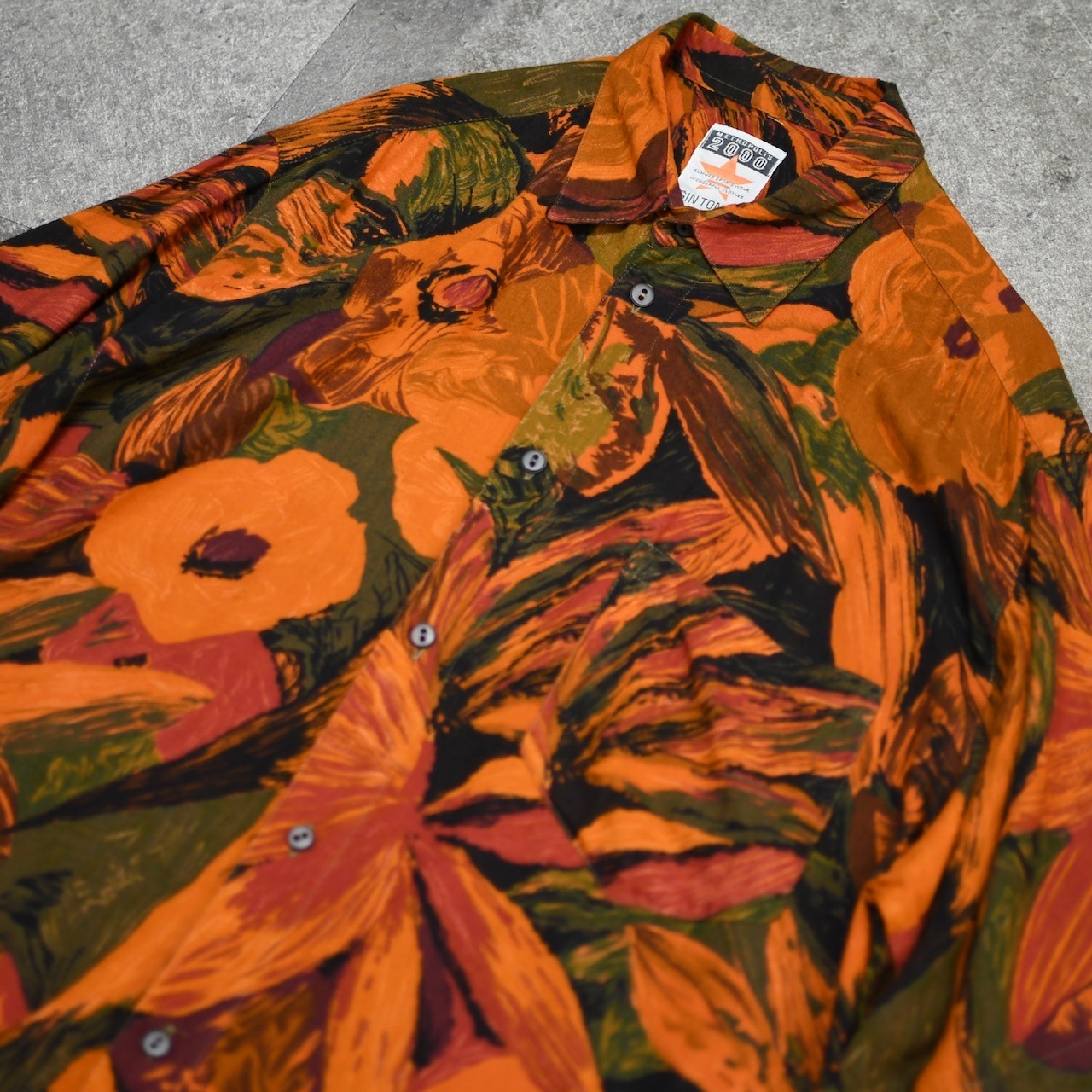GIN TONIC rayon pattern shirt