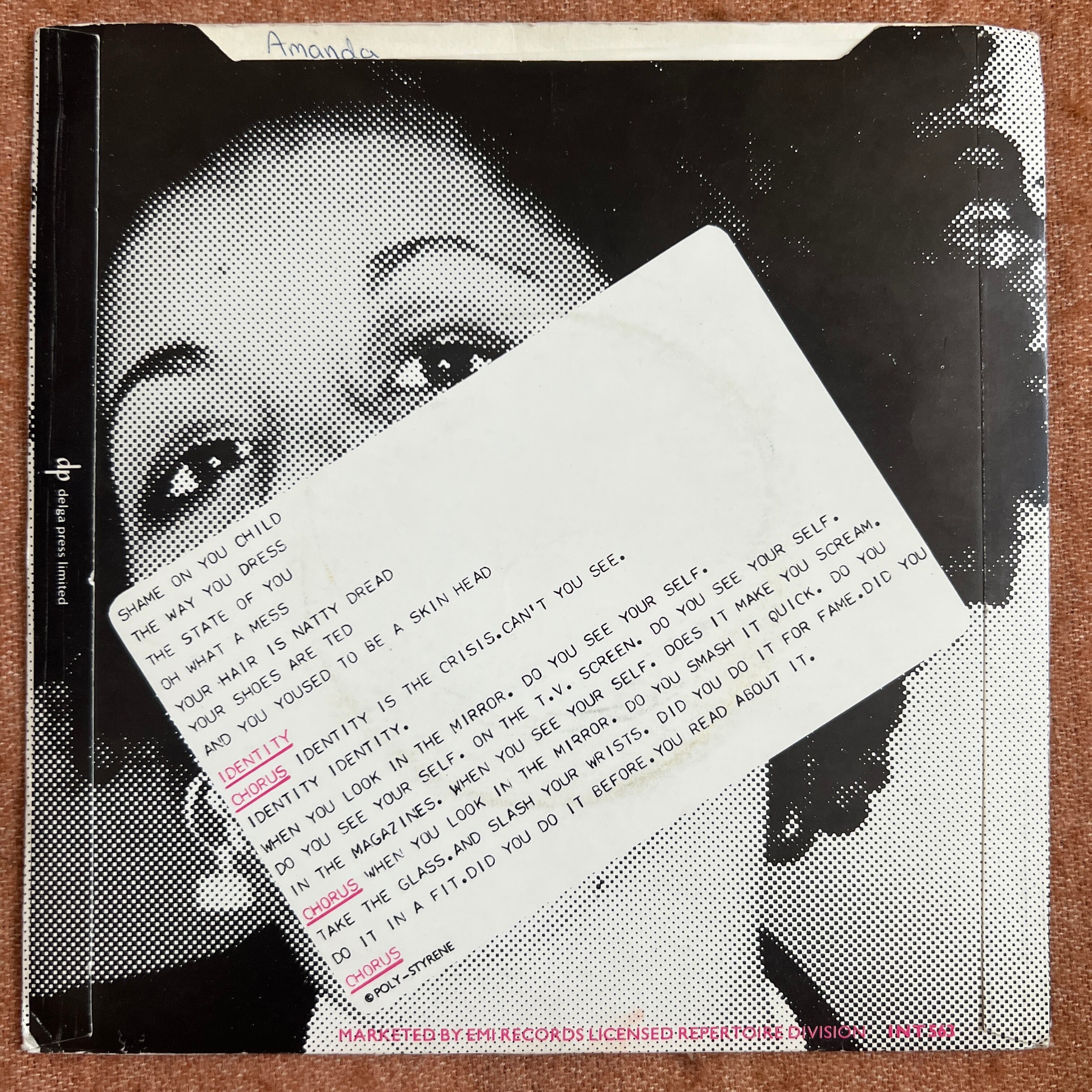 Xレイスペックス／アイデンティティ　7inch　サンプル盤 7inch】X-Ray Spex / Identity | トキワレコーズ