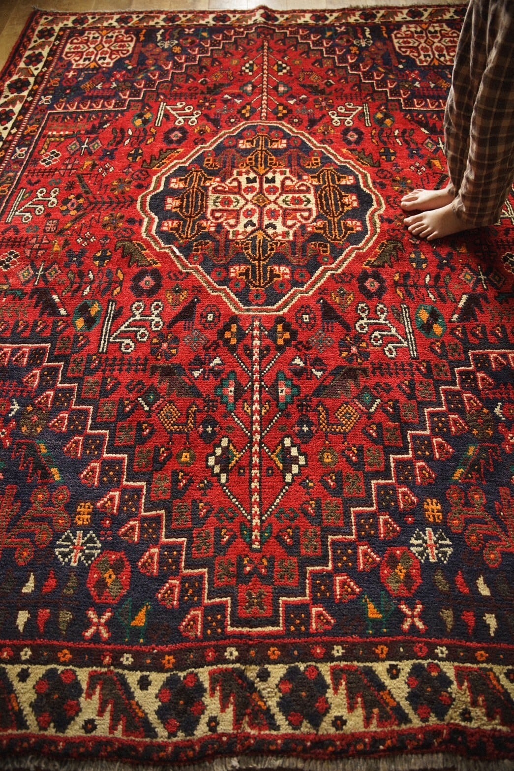 1228-Vintage Qashqai rug
