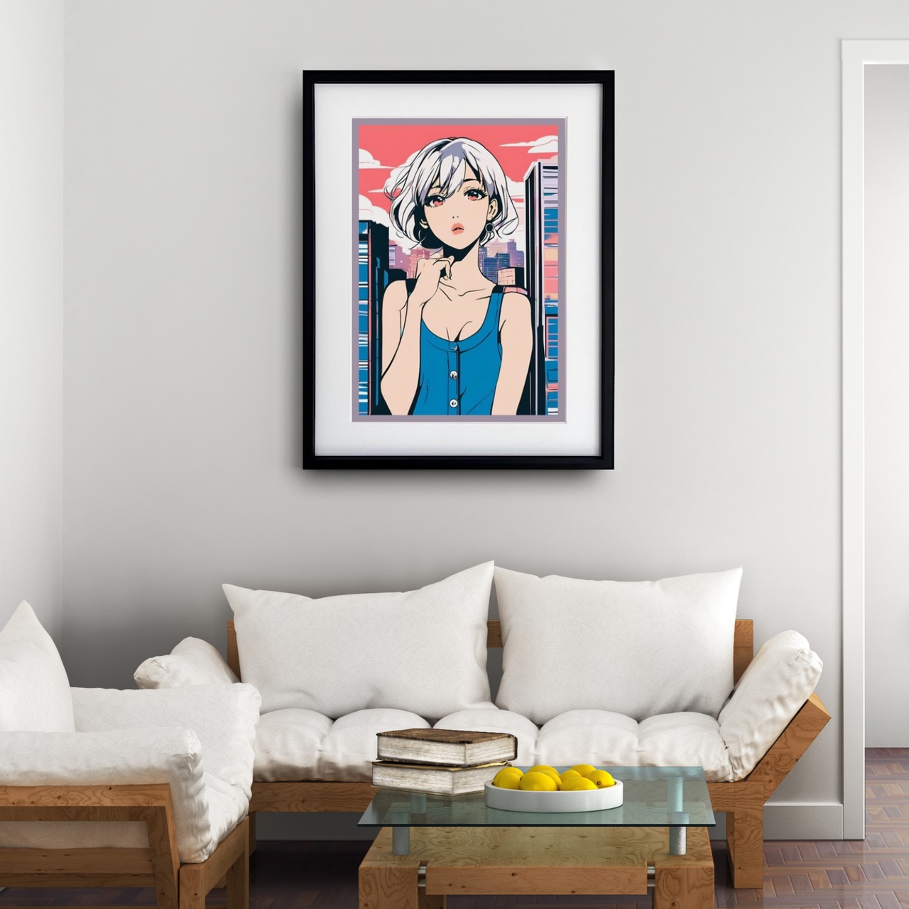 Bob Girl ⅳ｜レトロで可愛い女の子を描いたファンシーアートポスター｜おしゃれ部屋をつくる人気デザイン｜ギフトにも最適｜日本製A4ポスター