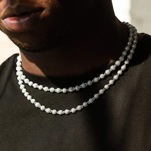 Iced Out Ball Necklace 【GOLD/ WHITE GOLD】