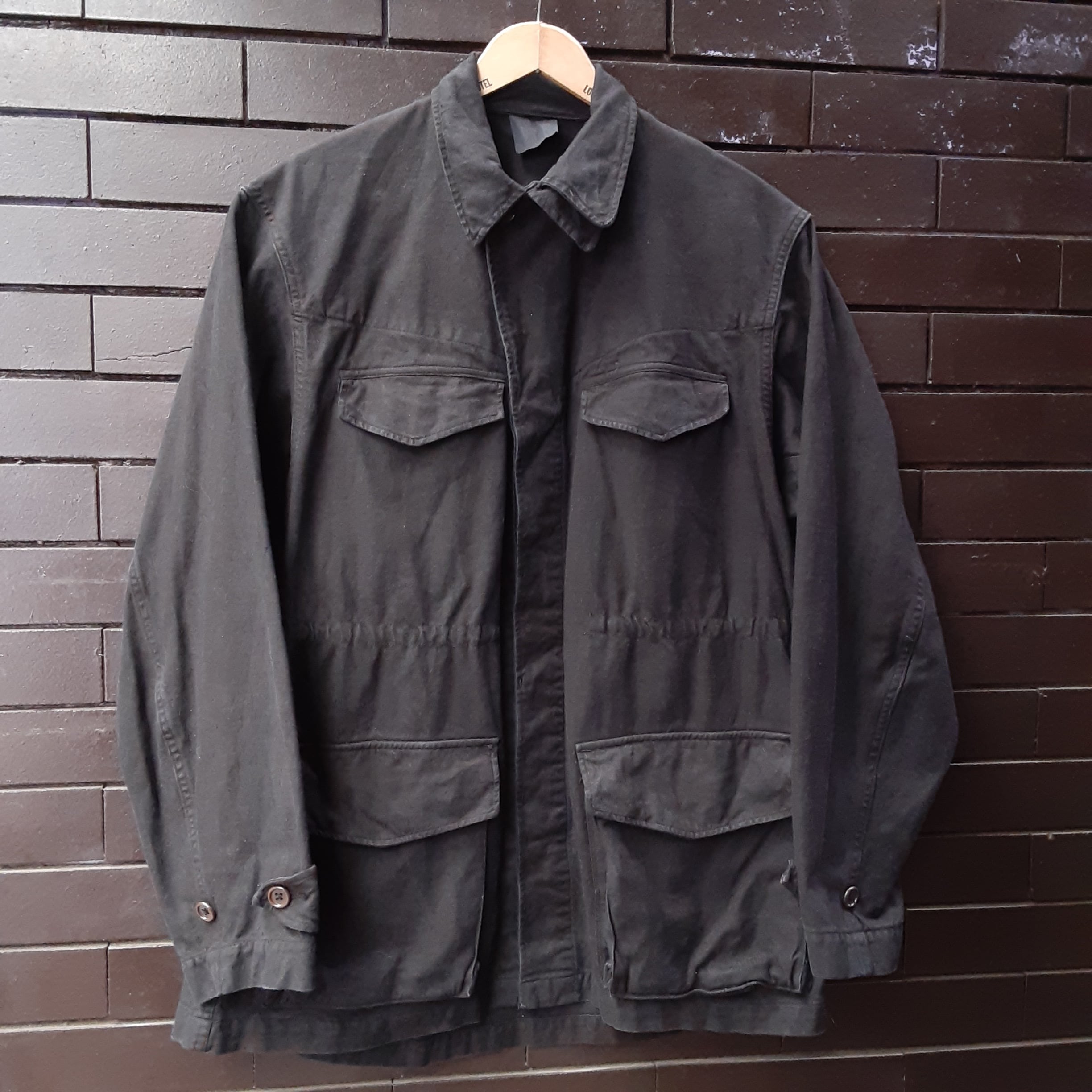 French Military M47 Field Jacket Overdyed Black フランス軍　M47　フィールドジャケット　黒　後染め