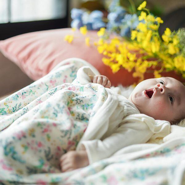 [名入れ無料] Haruulala　出産祝い2点セット(スタイ・ブランケット）花咲く音色