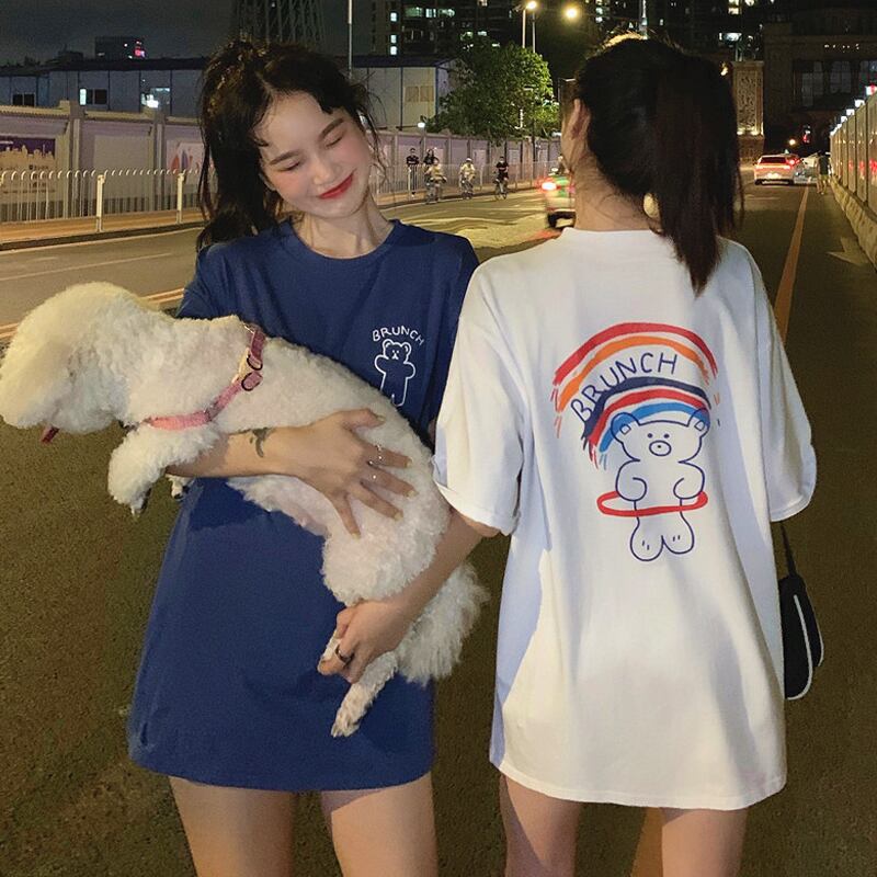 スプリングスタイルルーズTシャツ シャツ トップス 春物 試着室92223192086