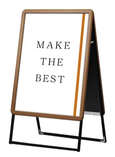 ポスターグリップスタンド看板 屋内用 A1 両面 木目