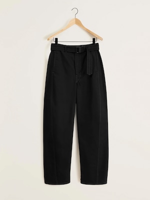 LEMAIRE　TWISTED BELTED PANTS　BLACK　PA326 LD1000