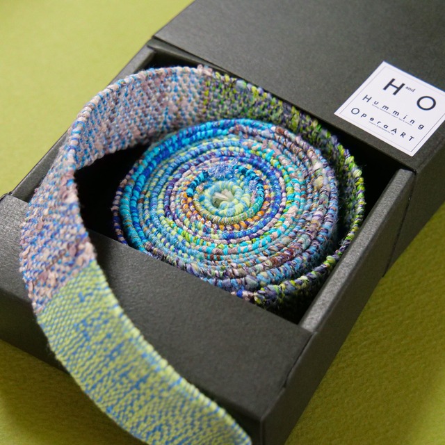 Ori Ori（L）《手織り》shop Hummingオリジナル_かわいい_素材_冬空【一点もの】