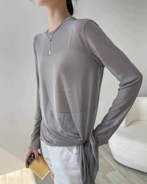 シアーメッシュロングスリーブT 2color A0546