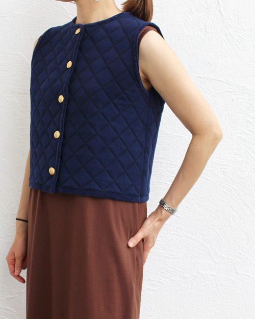 ADAWAS/quilted knit vest