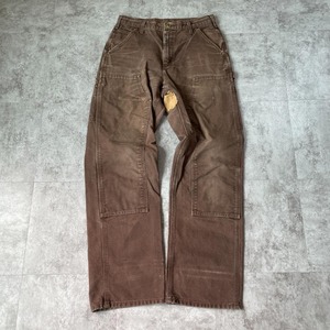 襤褸 メキシコ製 ダークブラウン ダブルニー Carhartt 31×34