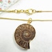 【Ammonite】アンモナイト化石スライスのペンダントネックレス 12010N