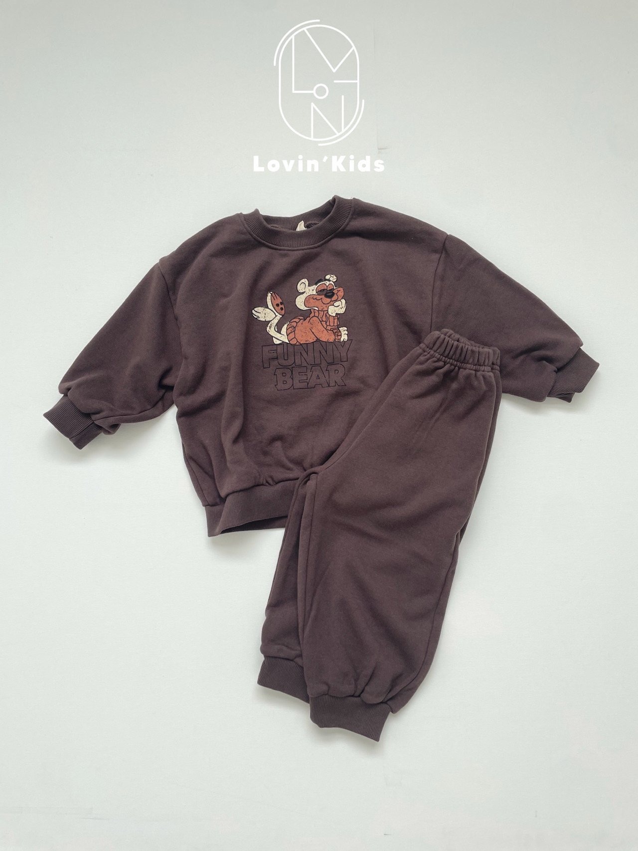 【Lovin'】ファニーベアスウェット ブラウン 110~130cm - 6