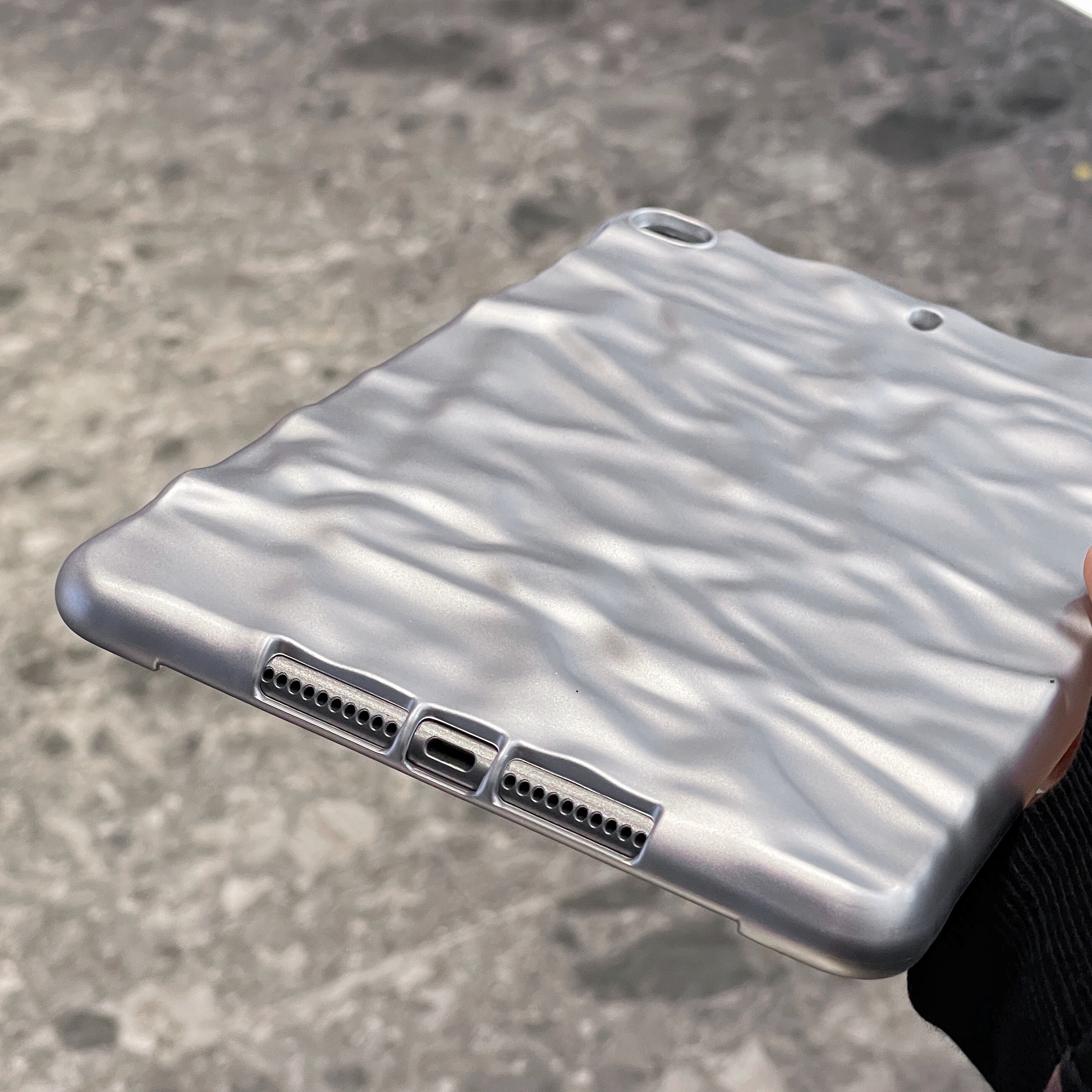 iPad Pro/iPad 2021/Air3/mini4ケース シワ模様 水面風 個性的☆ アイ