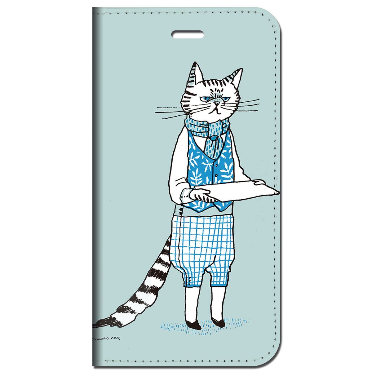 iPhone対応 スマホ 手帳型ケース ネコ 教授 ポップ イラスト 猫 【iPhone17 / iPhone16 / iPhone16e / iPhoneSE 他 iPhone各機種対応】 st43