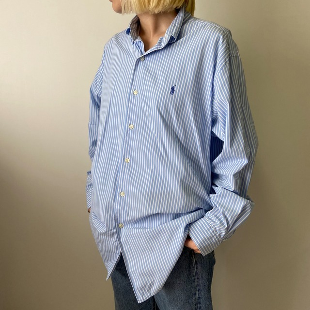 RALPH LAUREN ラルフローレン MARLOWE ストライプシャツ 長袖シャツ 