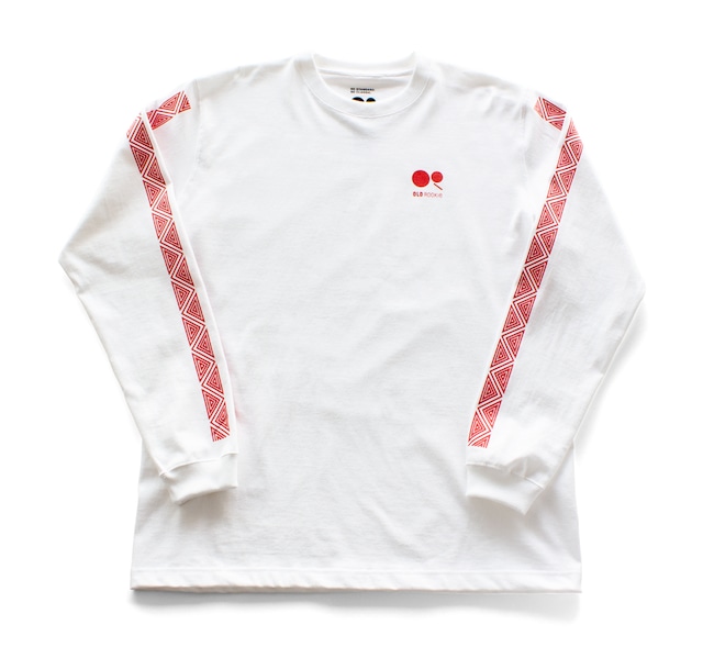 "RINZU" L/S T-SHIRT WHITE × RED