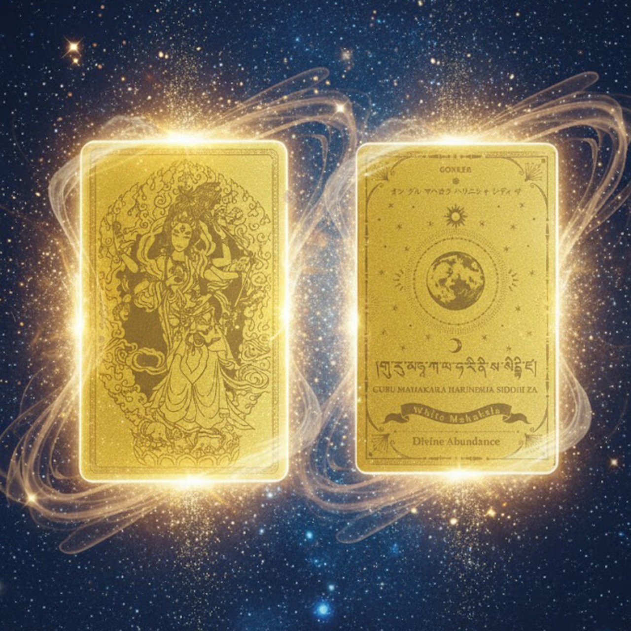 宇宙根源の女神ホワイトマハカラ金護符