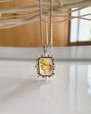 art jewelry marble　 デンドライトクォーツネックレス